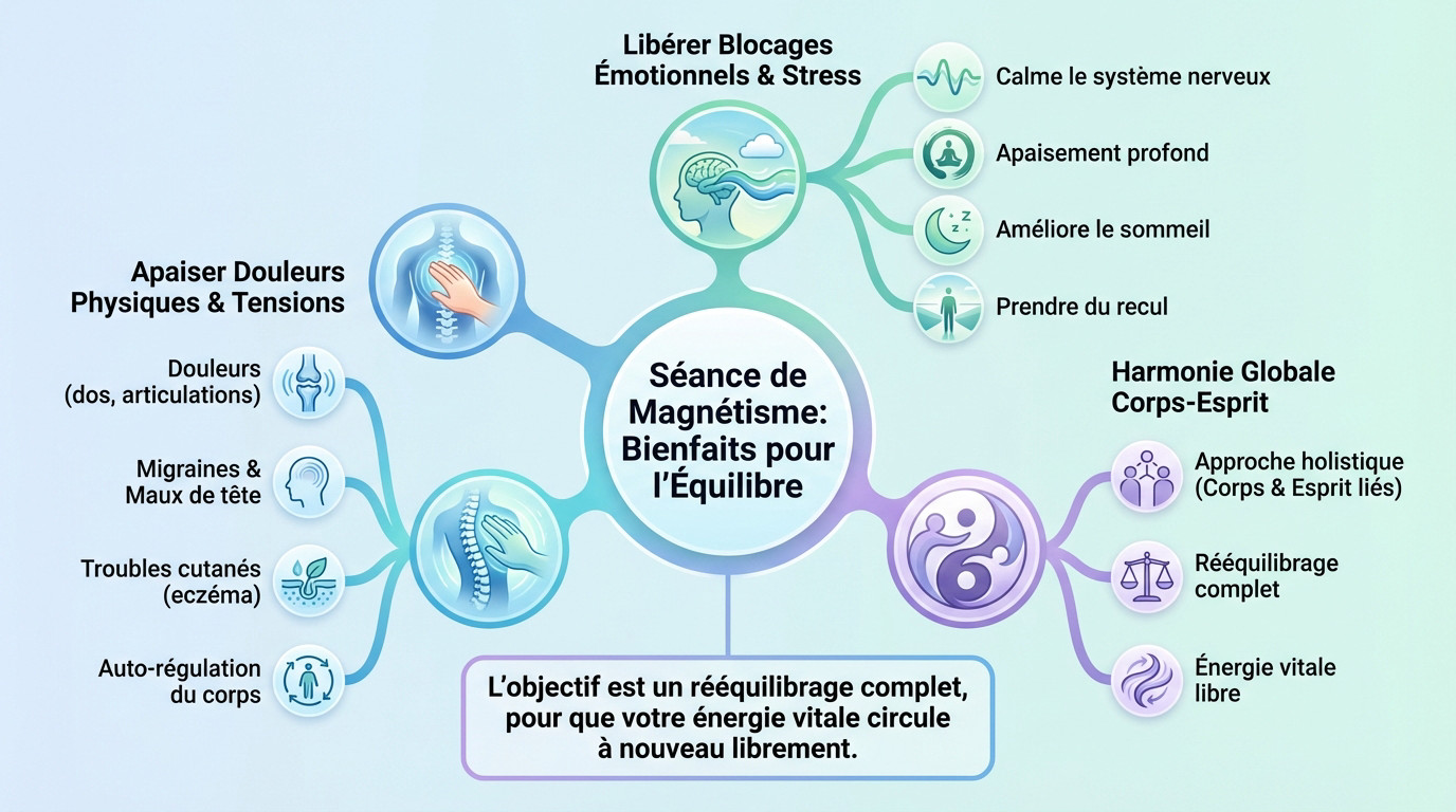 Séance de magnétisme à Vénissieux pour retrouver l'équilibre énergétique et apaiser les douleurs