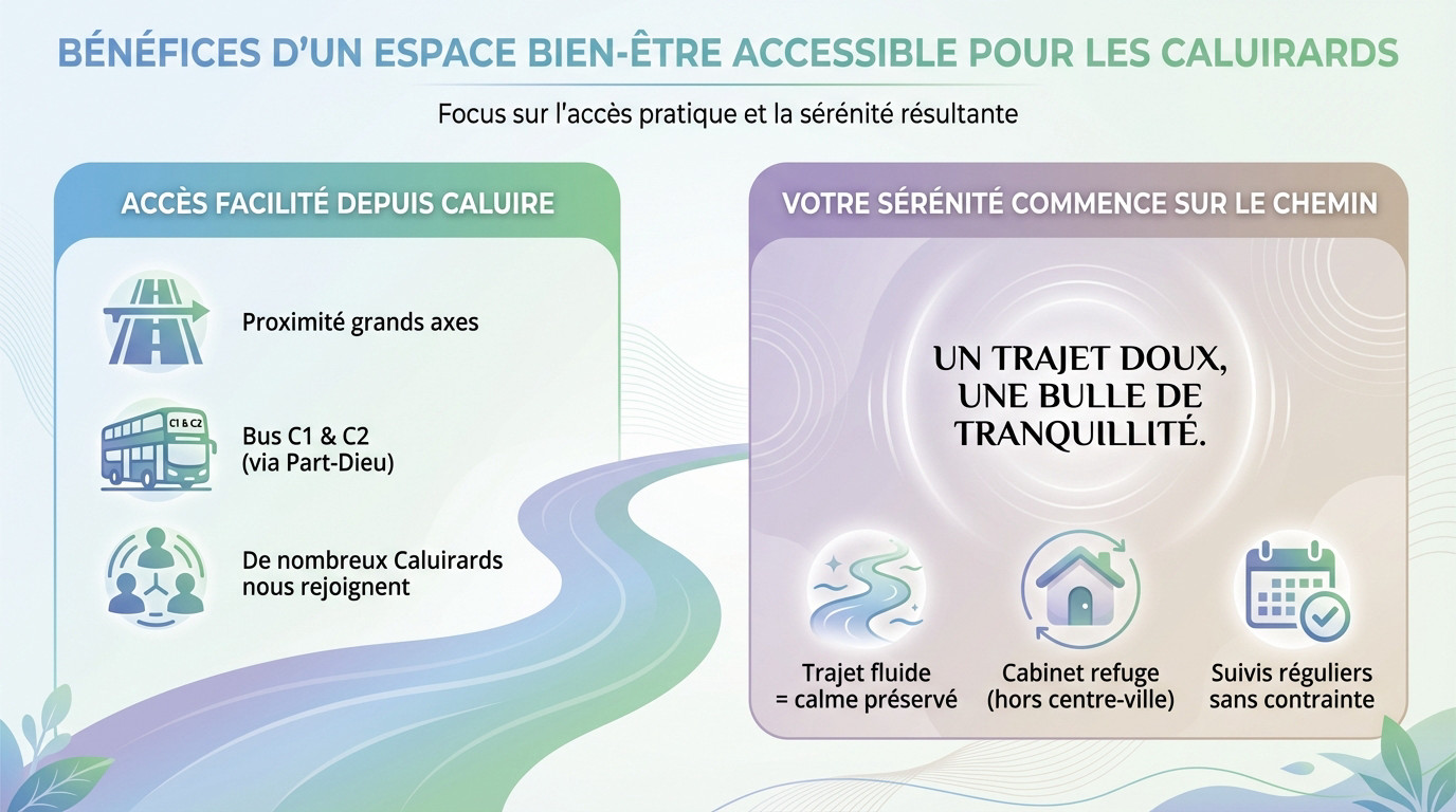 Cabinet de soin énergétique apaisant et accessible pour les habitants de Caluire-et-Cuire
