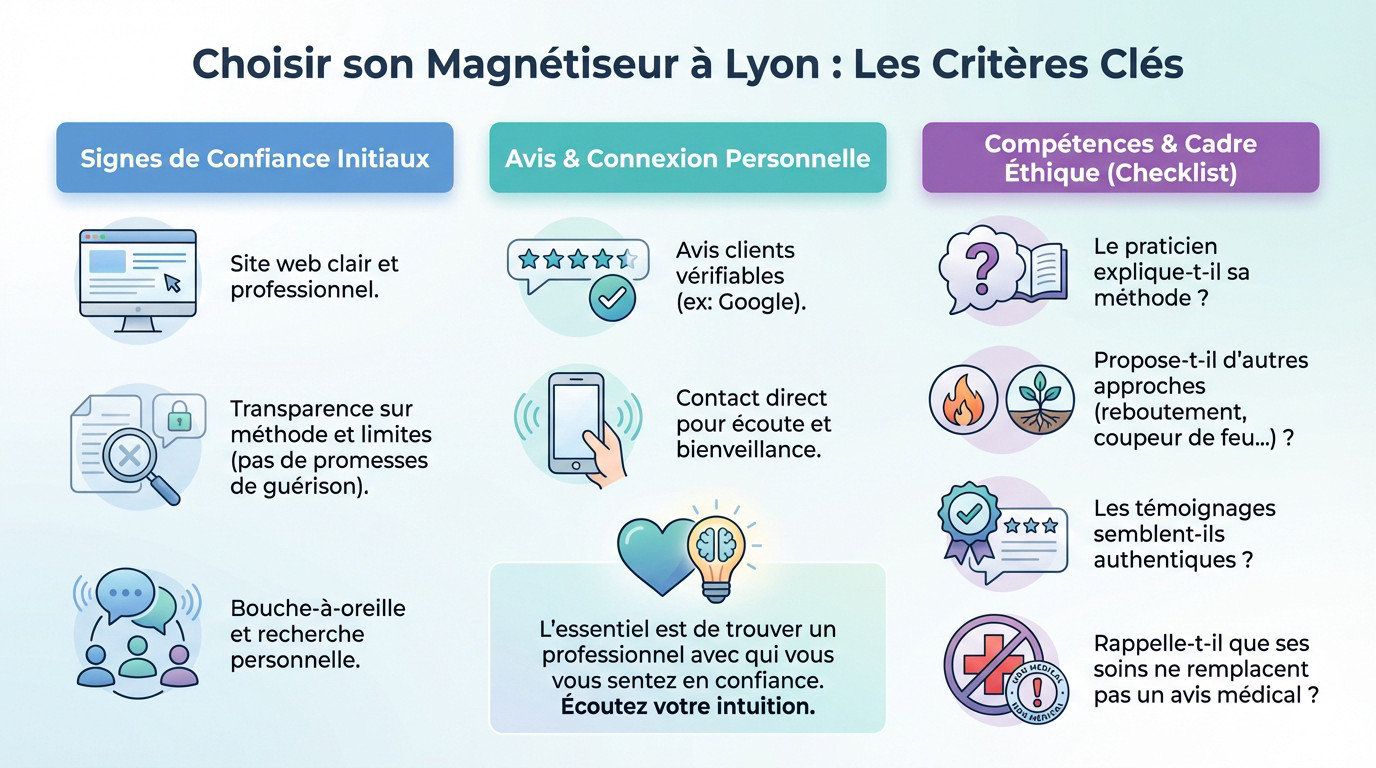 Mains d'un magnétiseur à Lyon pratiquant un soin énergétique apaisant