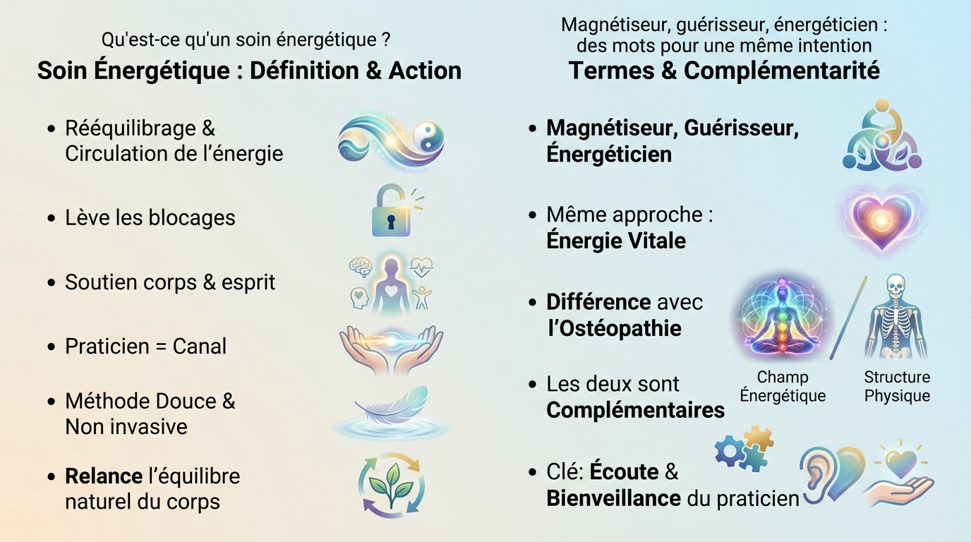 Séance de soin énergétique et magnétisme pour rééquilibrer le corps et l'esprit
