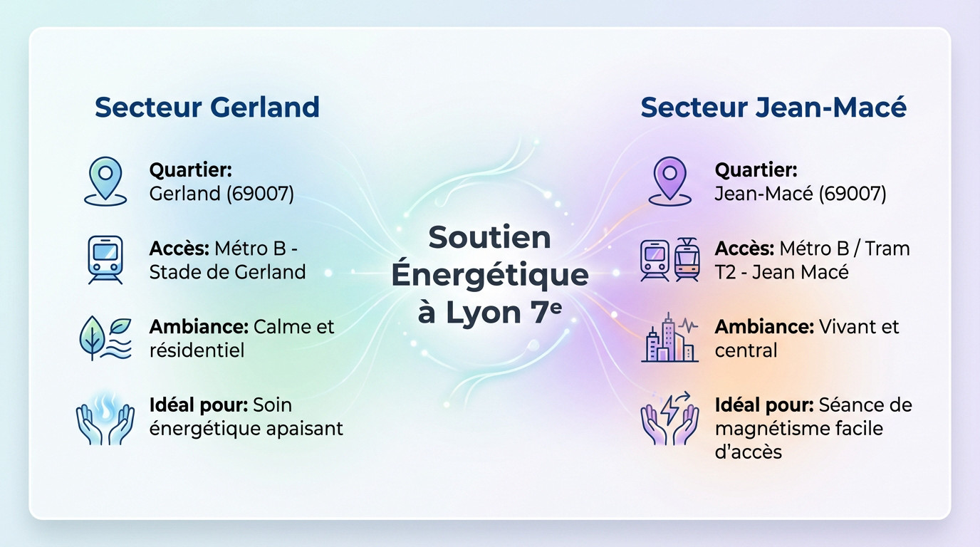 Séance de magnétisme et bien-être dans le quartier de Lyon 7 Gerland