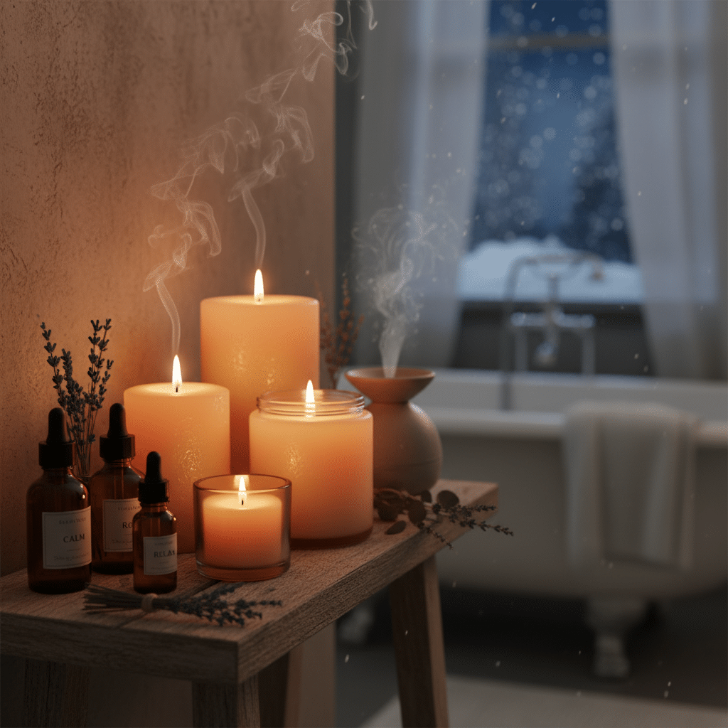 Bougies parfumees et aromatherapie, rituel detente hivernal