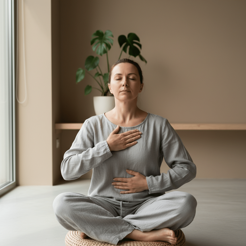 Exercice de respiration calme pour soulager le stress et favoriser la détente