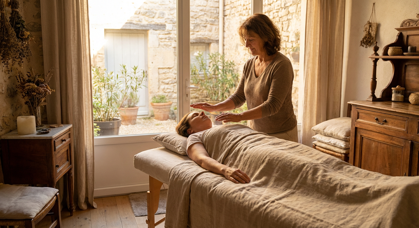 Magnétiseur et coupeur de feu pour le zona au visage
