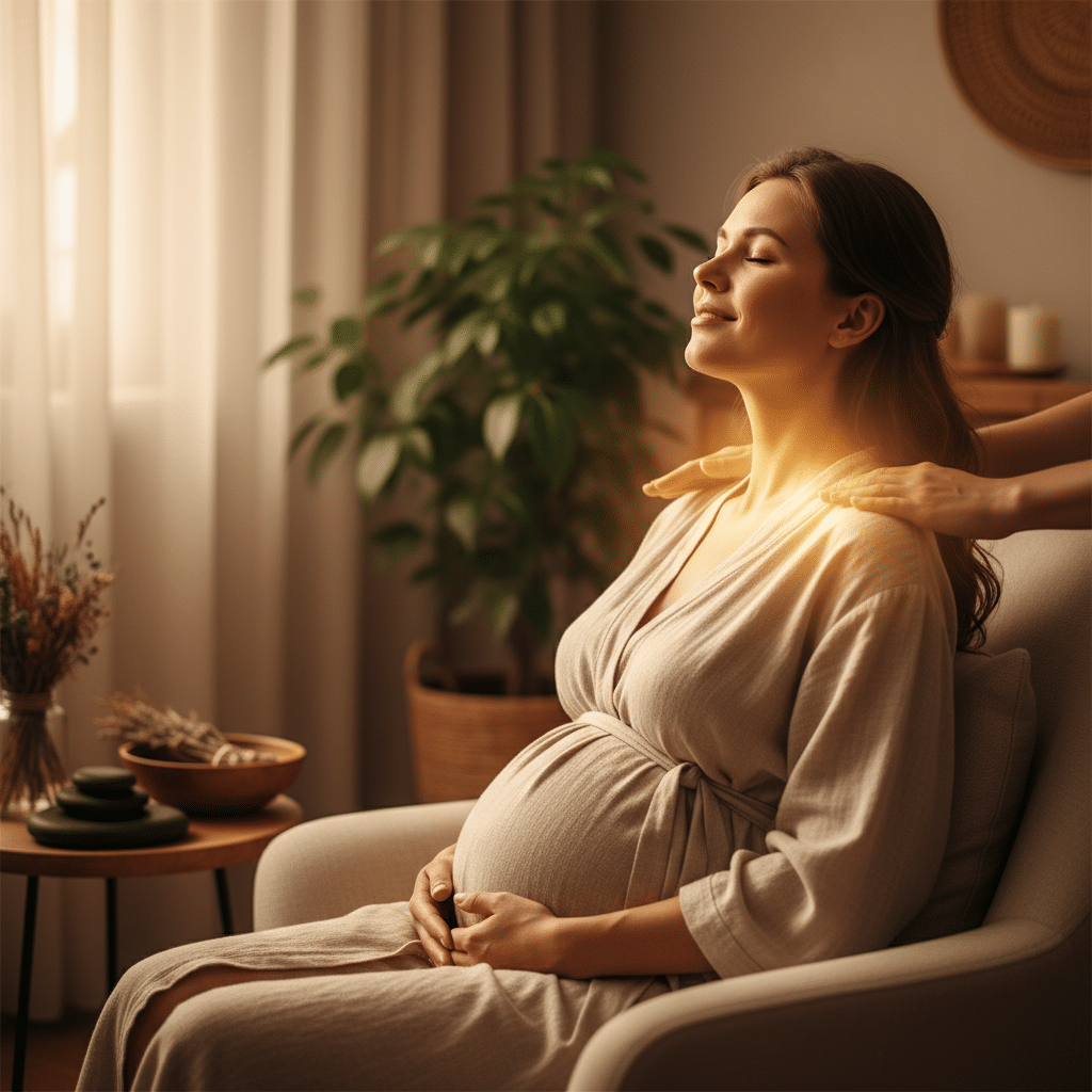 Séance de magnétisme pour zona chez une femme enceinte à Lyon