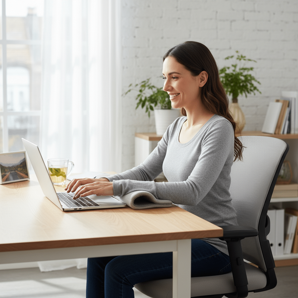 Travail confortable au clavier après traitement du canal carpien par reboutement