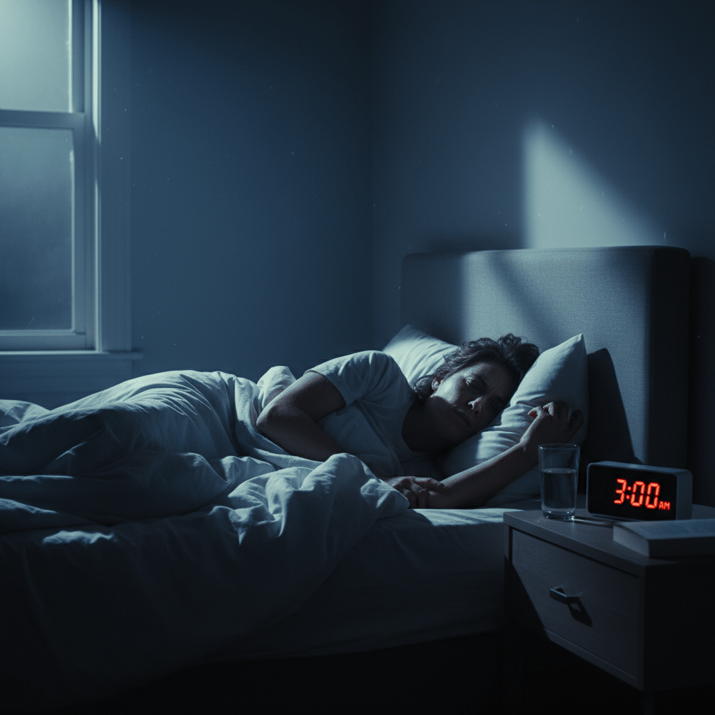Personne souffrant de troubles du sommeil et insomnie la nuit a Decines pres de Lyon